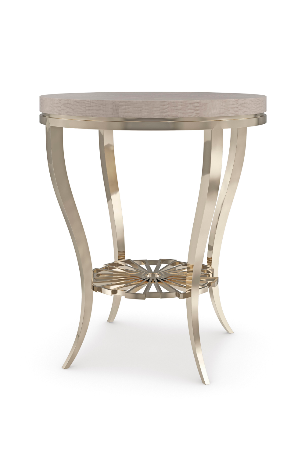 Art Deco Silver Accent Table | Caracole Plié | Caracole.eu.com