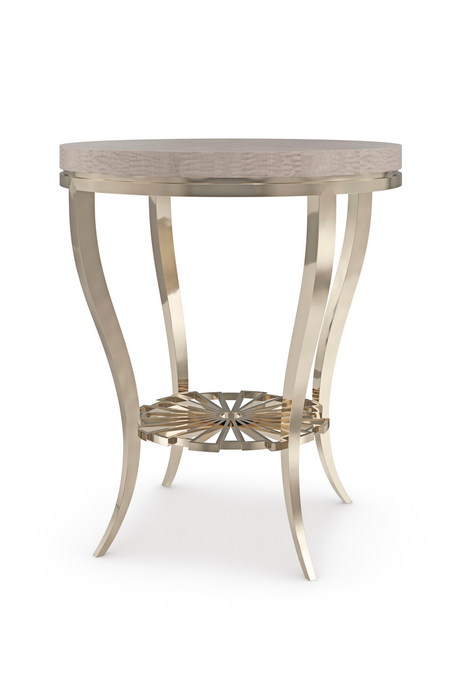 Art Deco Silver Accent Table | Caracole Plié | Caracole.eu.com