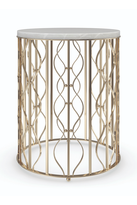 White Marble Side Table | Caracole Style Spotter | Caracole.eu.com