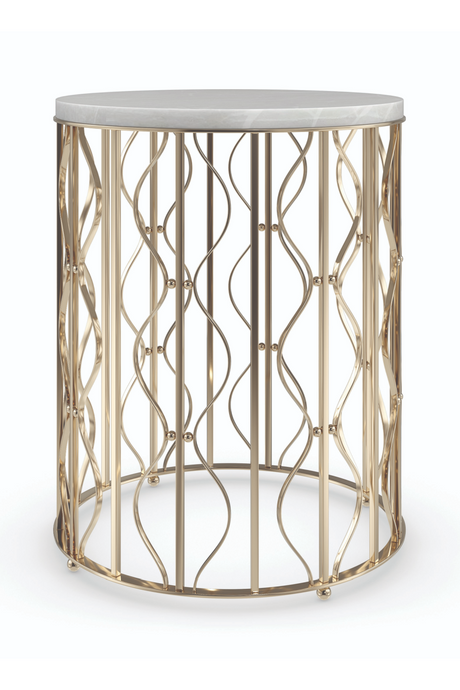 White Marble Side Table | Caracole Style Spotter | Caracole.eu.com