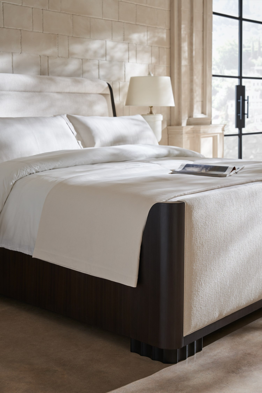 Cream Fluted Nightstand | Caracole Deep Sleep