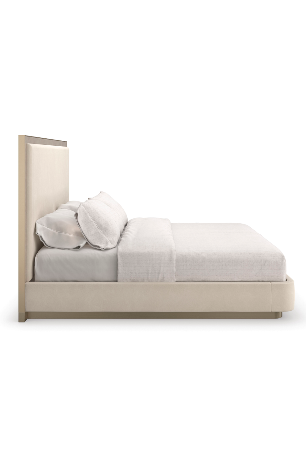 Cream Modern Minimalist Bed | Caracole Anthology | Caracole.eu.com