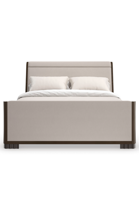 Dark Brown Modern Bed | Caracole Slow Wave | Caracole.eu.com