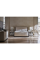 Dark Brown Modern Bed | Caracole Slow Wave | Caracole.eu.com