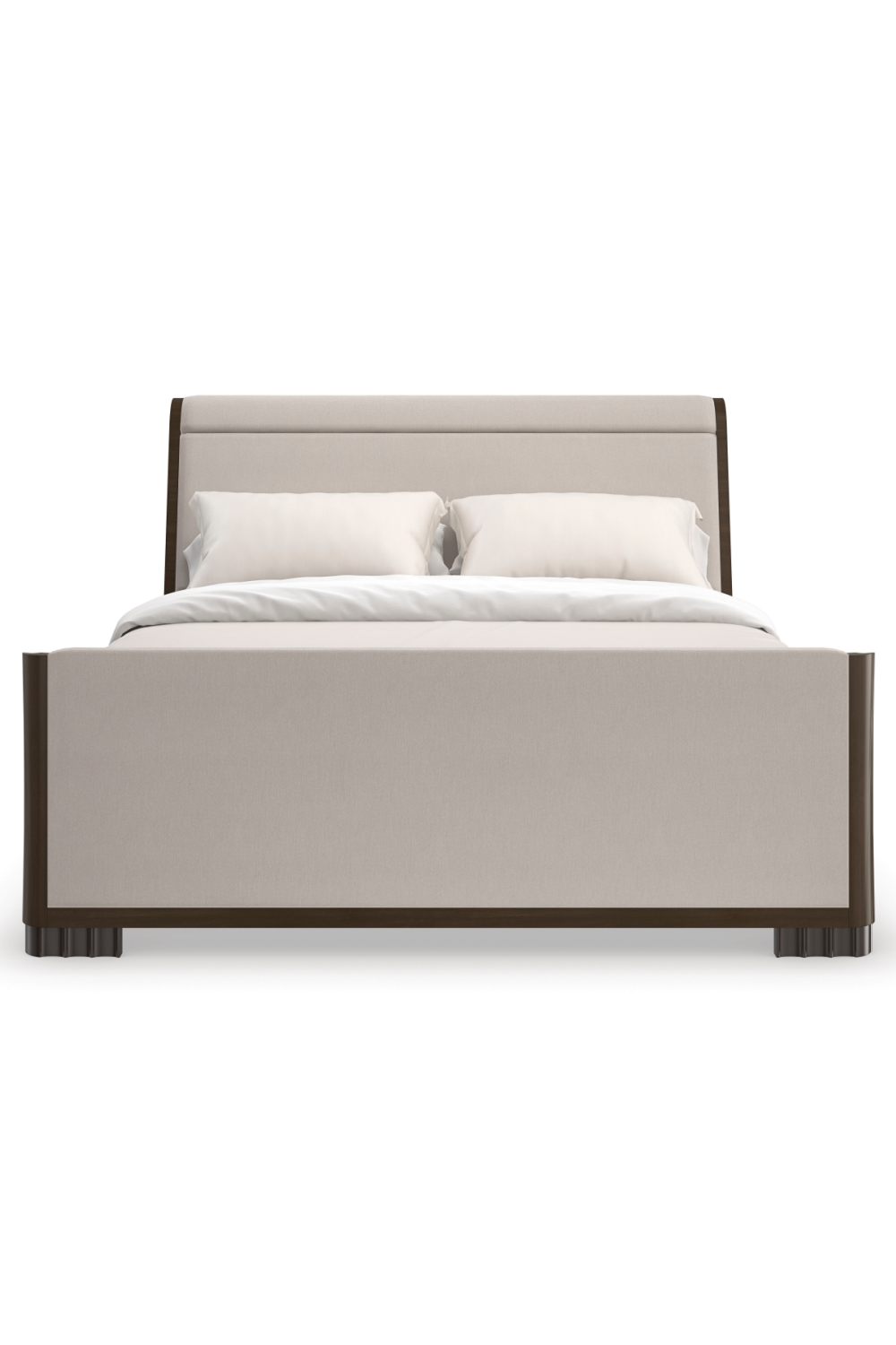 Dark Brown Modern Bed | Caracole Slow Wave | Caracole.eu.com
