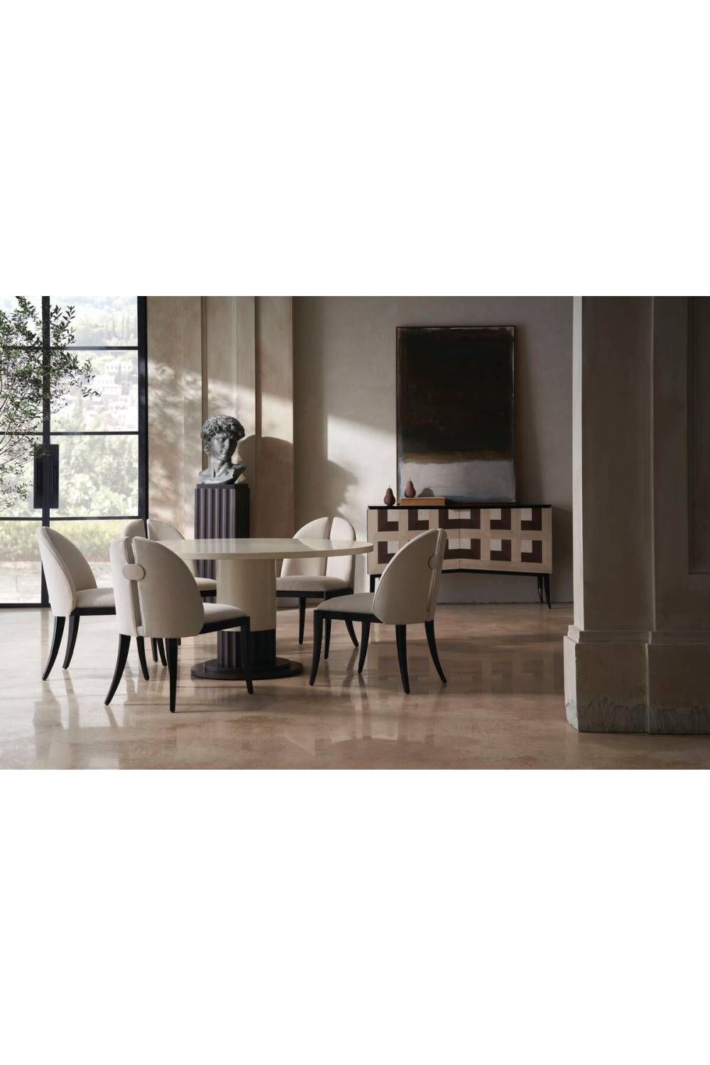 Round Pedestal Dining Table | Caracole Dorian | Caracole.eu.com