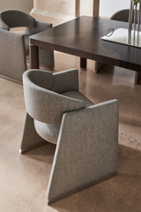 Gray Geometrical Dining Chair | Caracole Polish Off
