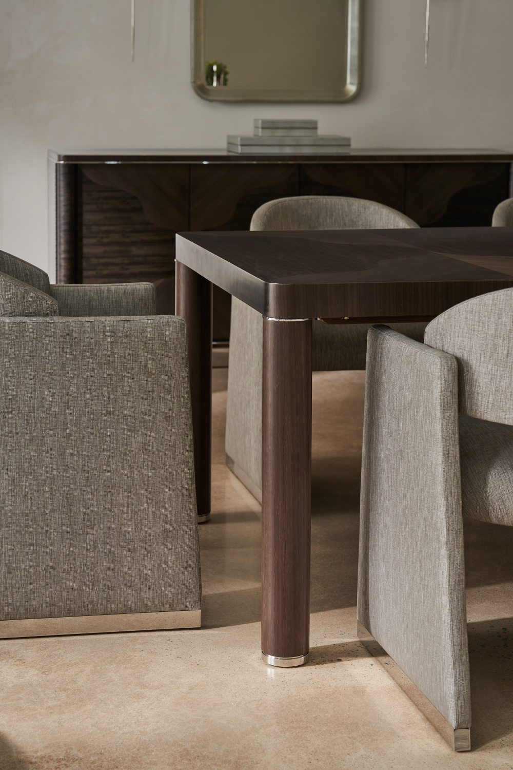 Gray Geometrical Dining Chair | Caracole Polish Off | Caracole.eu.com