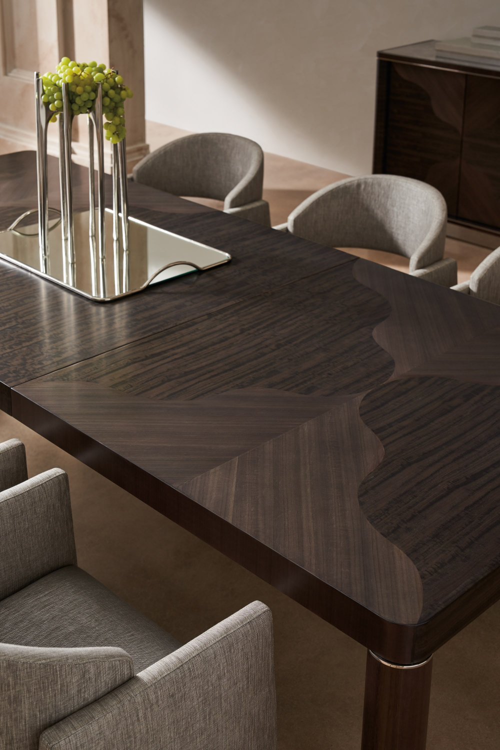 Gray Geometrical Dining Chair | Caracole Polish Off | Caracole.eu.com