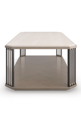 Cream Travertine Cocktail Table | Caracole Alloy | Caracole.eu.com