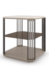Bronze Glass End Table | Caracole Alloy | Caracole.eu.com