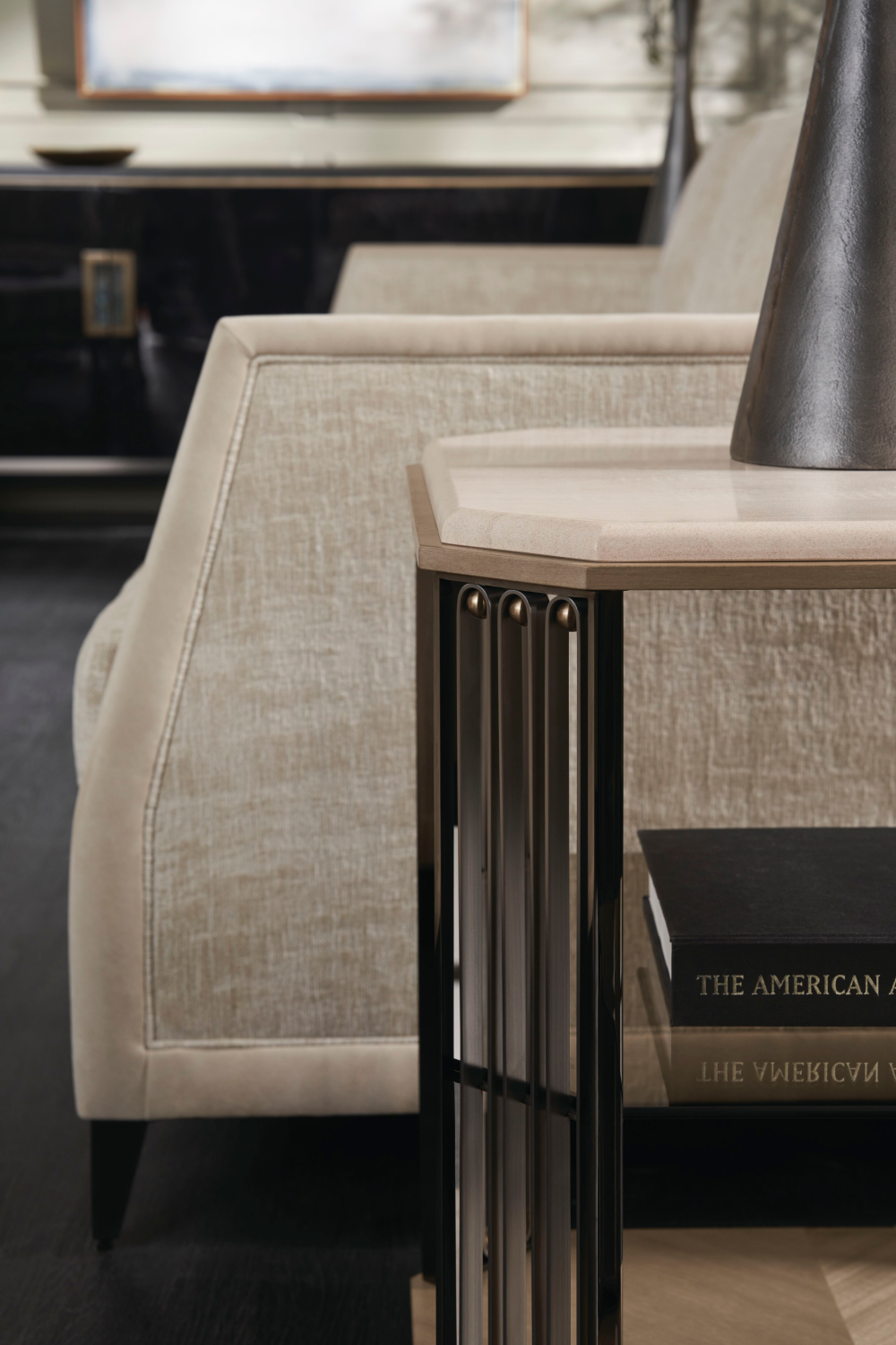 Bronze Glass End Table | Caracole Alloy | Caracole.eu.com
