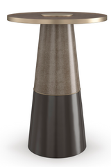 Bronze Glass Pedestal Side Table | Caracole Aperture | Caracole.eu.com