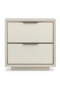 White Vinyl 2-Drawer Nightstand | Caracole Double Wrap | Caracole.eu.com