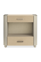 Fluted Sides 2-Drawer Nightstand L | Caracole Love-Ly! | Caracole.eu.com