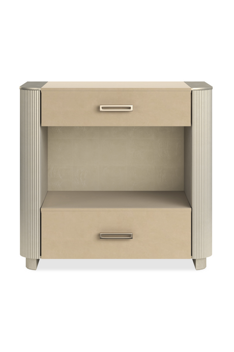 Fluted Sides 2-Drawer Nightstand L | Caracole Love-Ly! | Caracole.eu.com