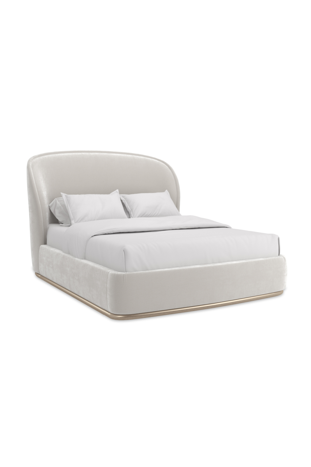 Curved Back Velvet Bed | Caracole Opal | Caracole.eu.com