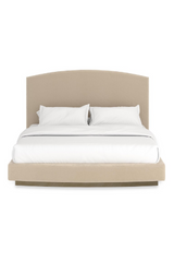Cream Suede King Bed | Caracole Artoise | Caracole.eu.com