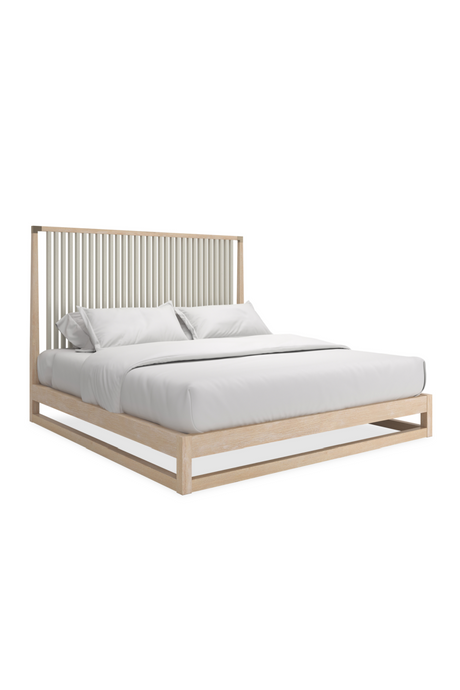 Slatted Oak King Bed | Caracole Pinstripe | Caracole.eu.com