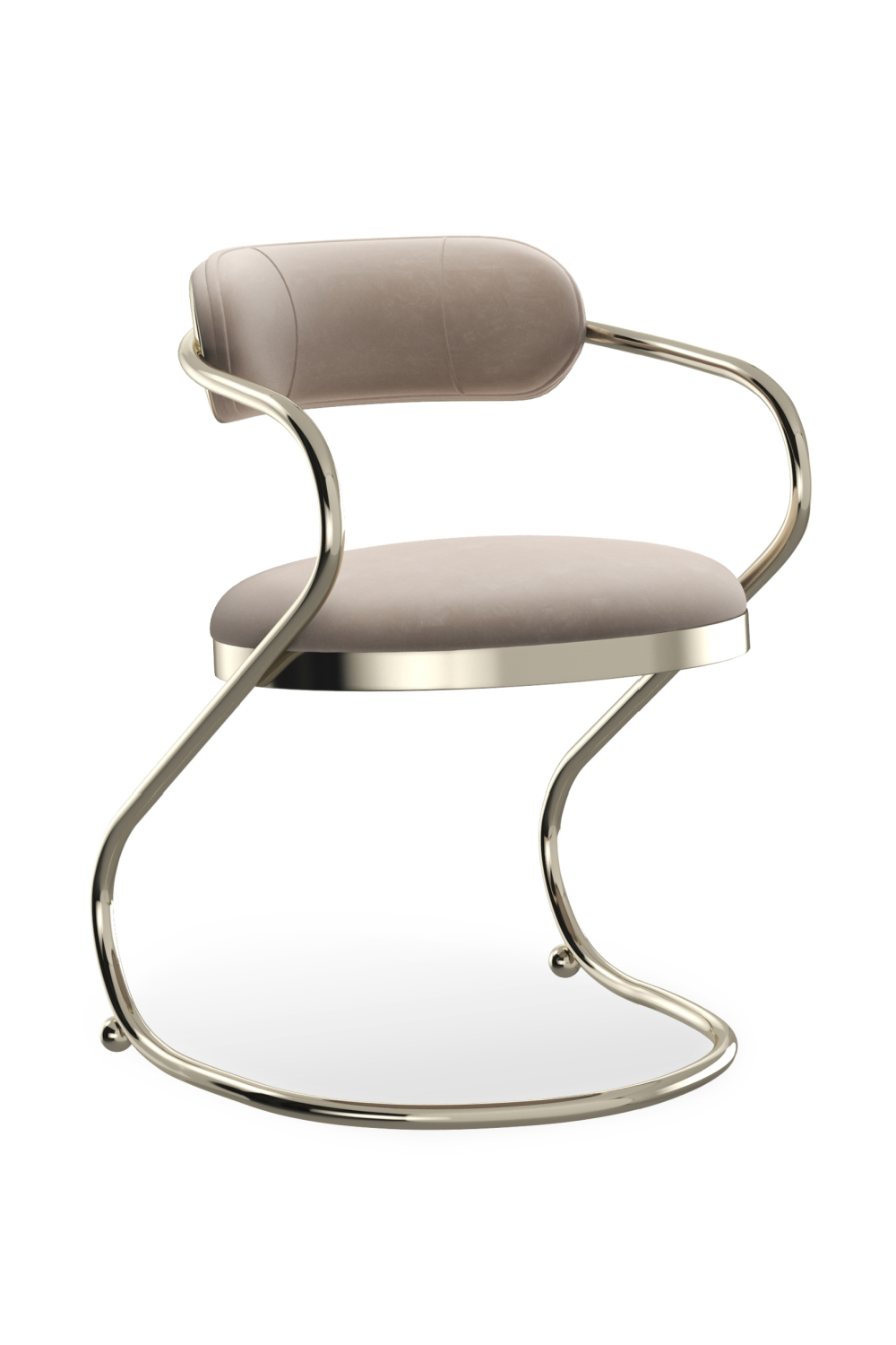 Wavy Cantilevered Dining Chair | Caracole Retrospect | Caracole.EU.com