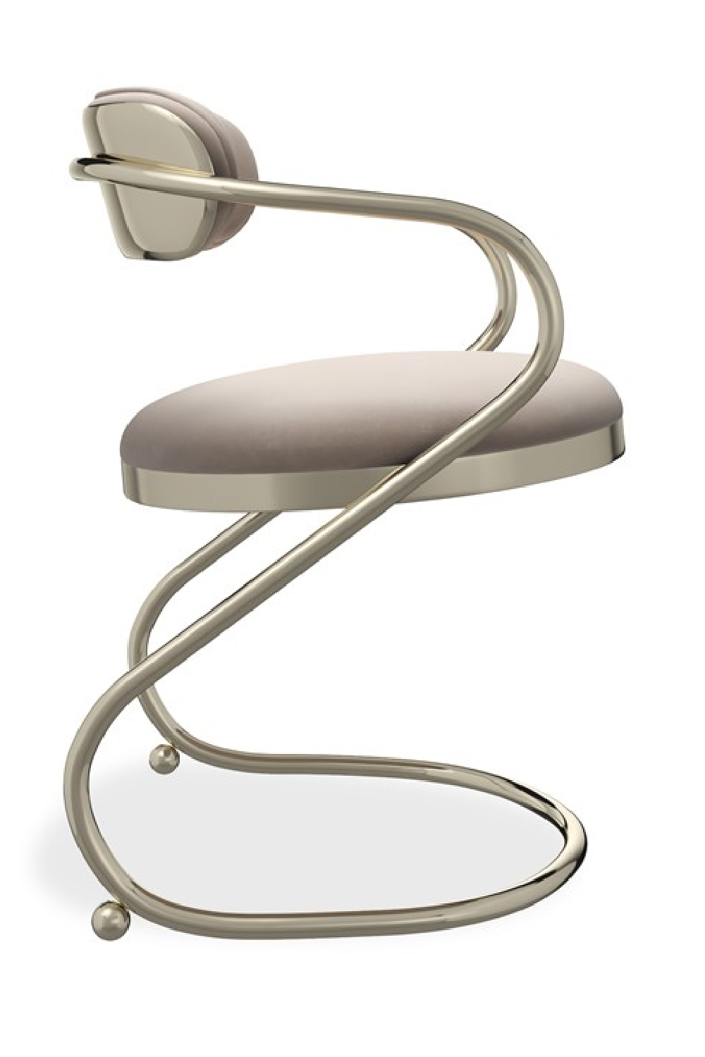 Wavy Cantilevered Dining Chair | Caracole Retrospect | Caracole.EU.com