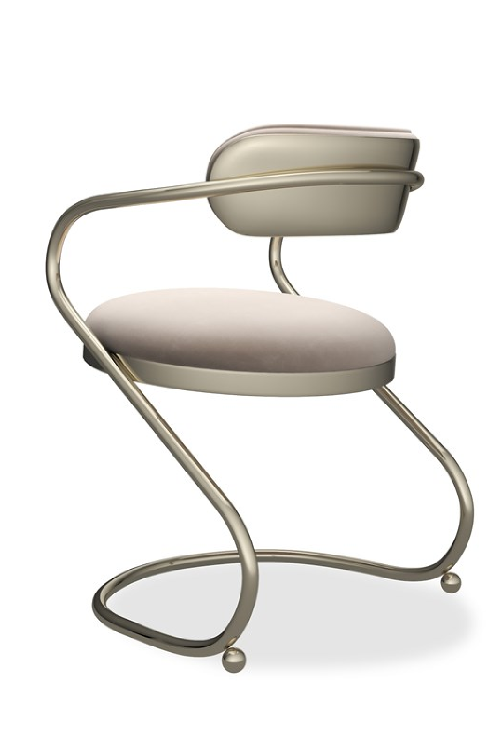 Wavy Cantilevered Dining Chair | Caracole Retrospect | Caracole.EU.com