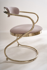 Wavy Cantilevered Dining Chair | Caracole Retrospect | Caracole.EU.com