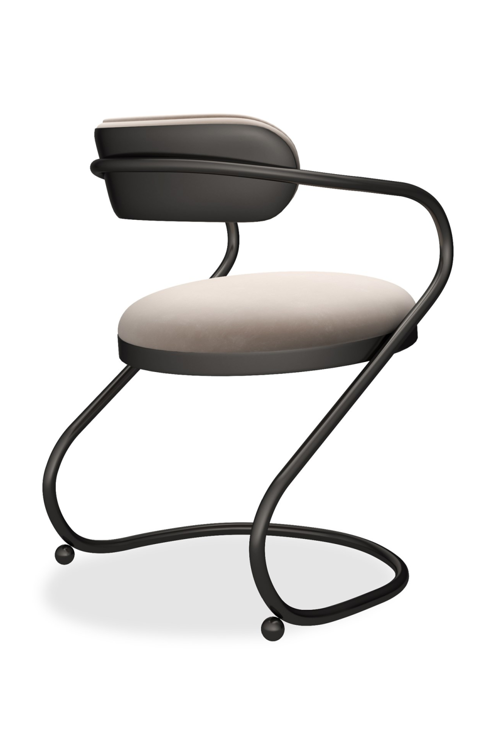 Wavy Bronze Framed Dining Chair | Caracole Retrospect | Caracole.eu.com