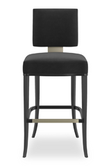 Black Square-Back Bar Stool | Caracole Reserved Seating | Caracole.eu.com
