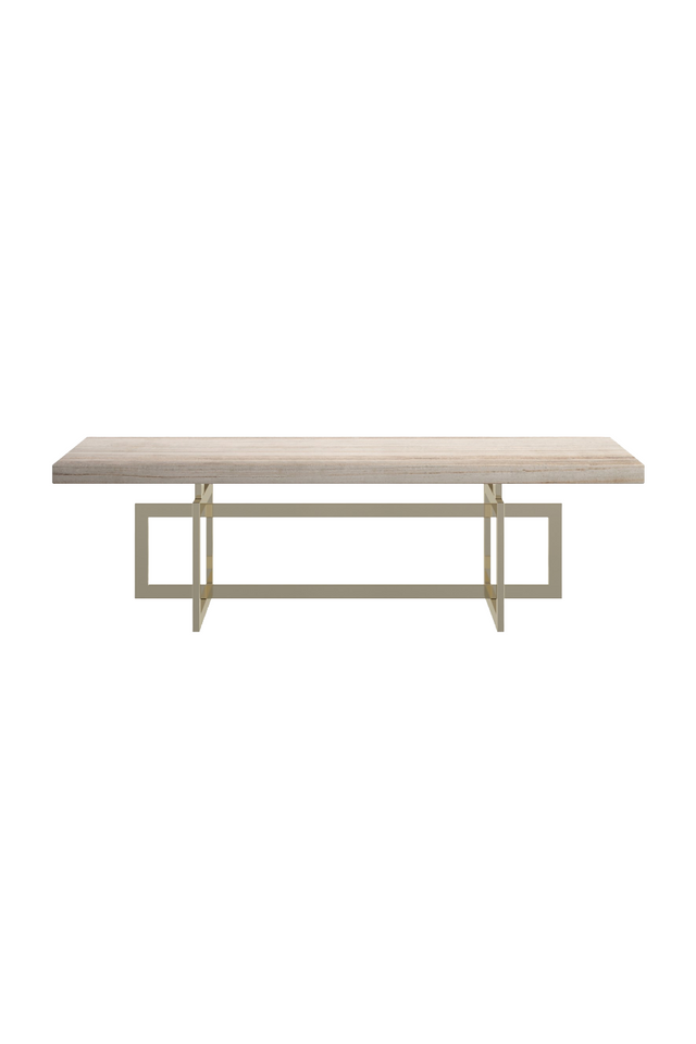 Geometrical Gold Base Coffee Table | Caracole Wish You Were Here | Caracole.eu.com