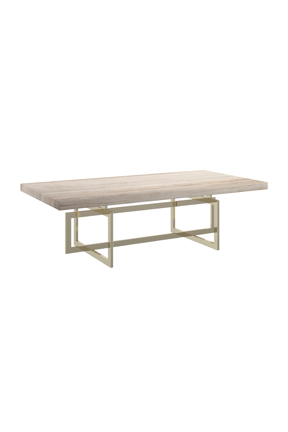 Geometrical Gold Base Coffee Table | Caracole Wish You Were Here | Caracole.eu.com