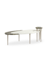 Oval Marble Modern Coffee Table | Caracole Resonance | Caracole.eu.com