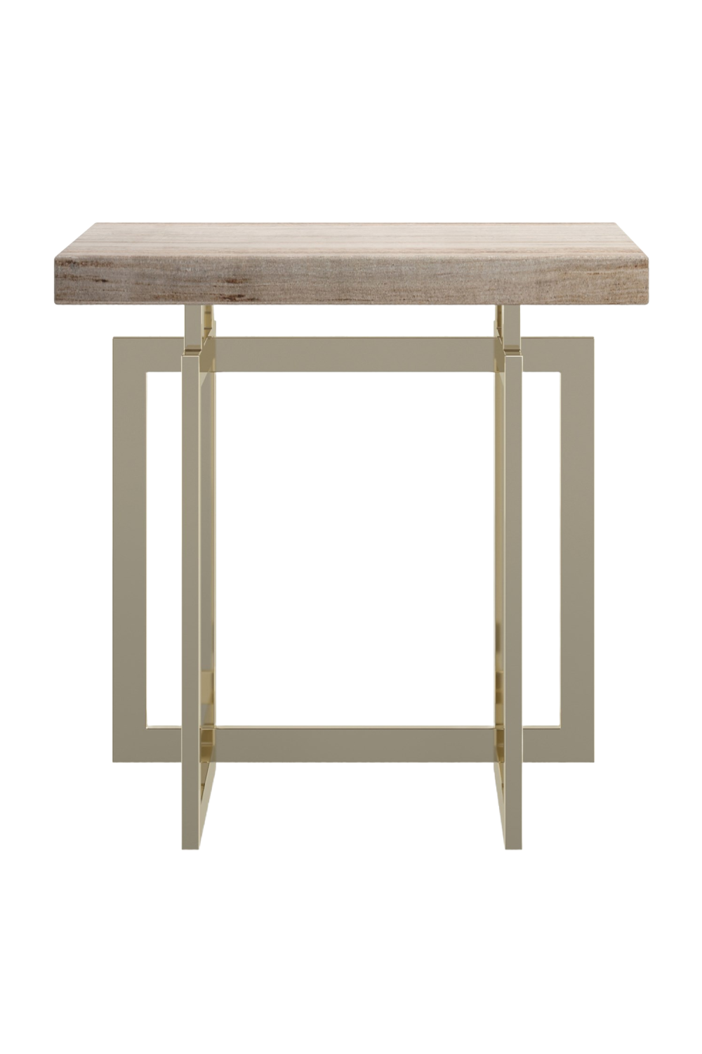Geometrical Gold Base End Table | Caracole Wish You Were Here | Caracole.eu.com