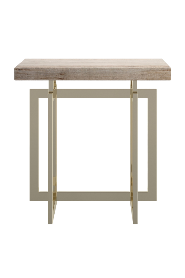 Geometrical Gold Base End Table | Caracole Wish You Were Here | Caracole.eu.com