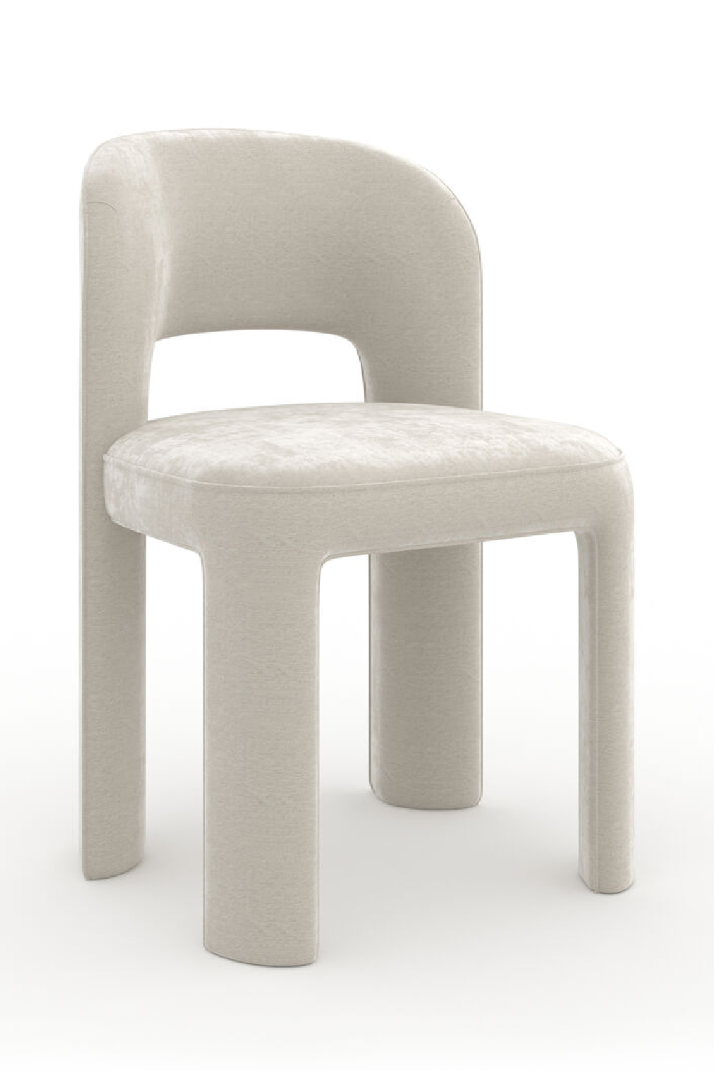 Velvet Upholstered Dining Chair | Caracole Ivory | Caracole.eu.com