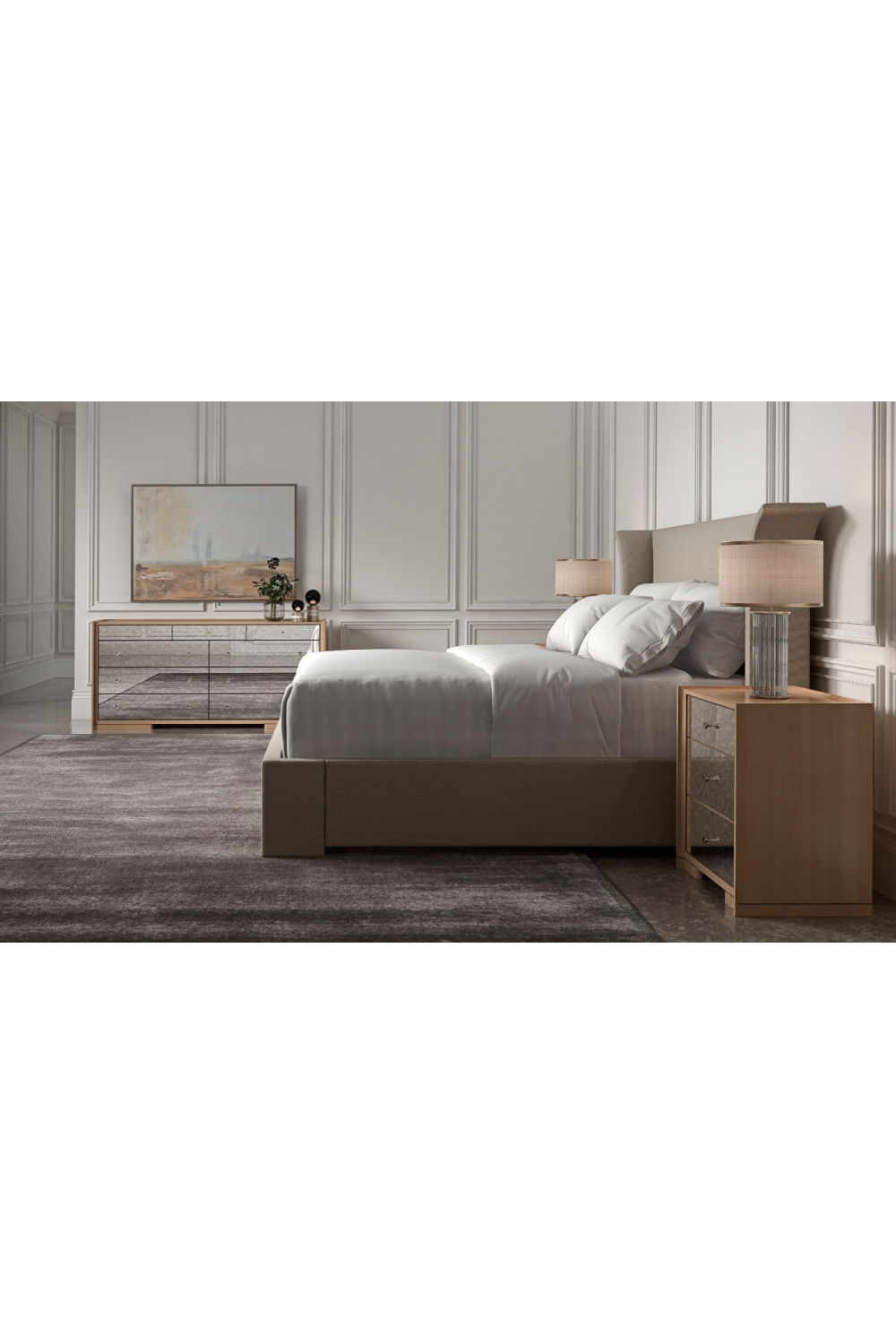 Flared Headboard Bed | Caracole Beauty Sleep | Caracole.eu.com