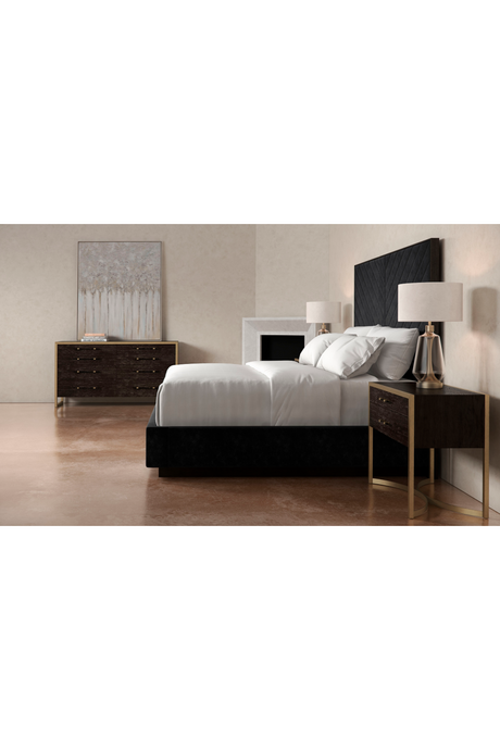 Black Channel-Tufted Bed | Caracole Meet U In The Middle | Caracole.eu.com