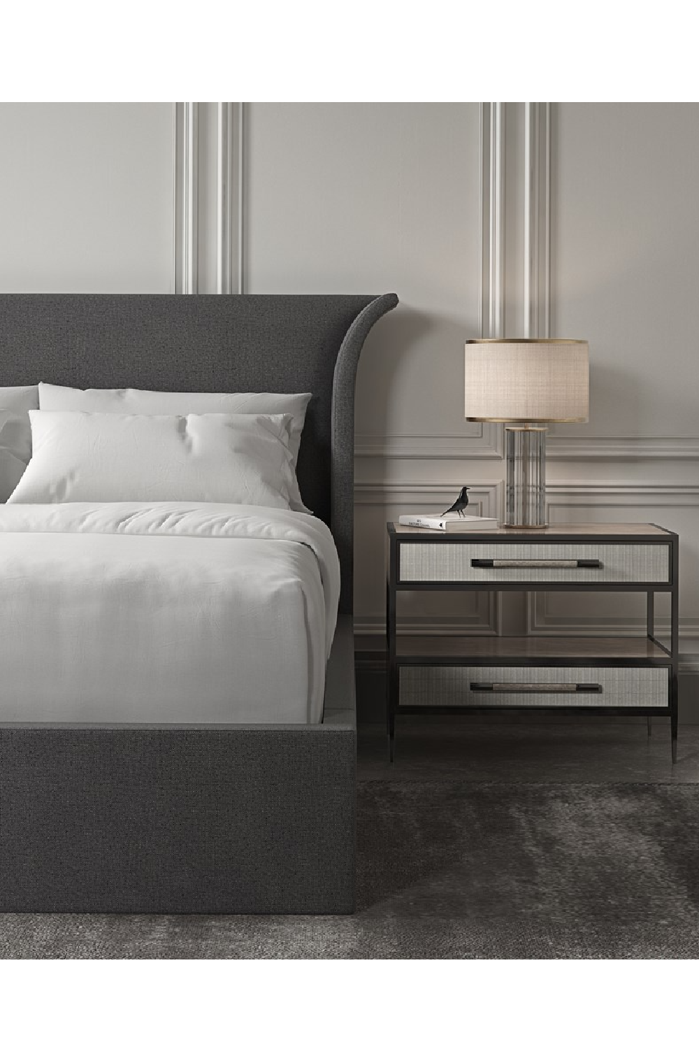 Flared Headboard Bed | Caracole Beauty Sleep | Caracole.eu.com