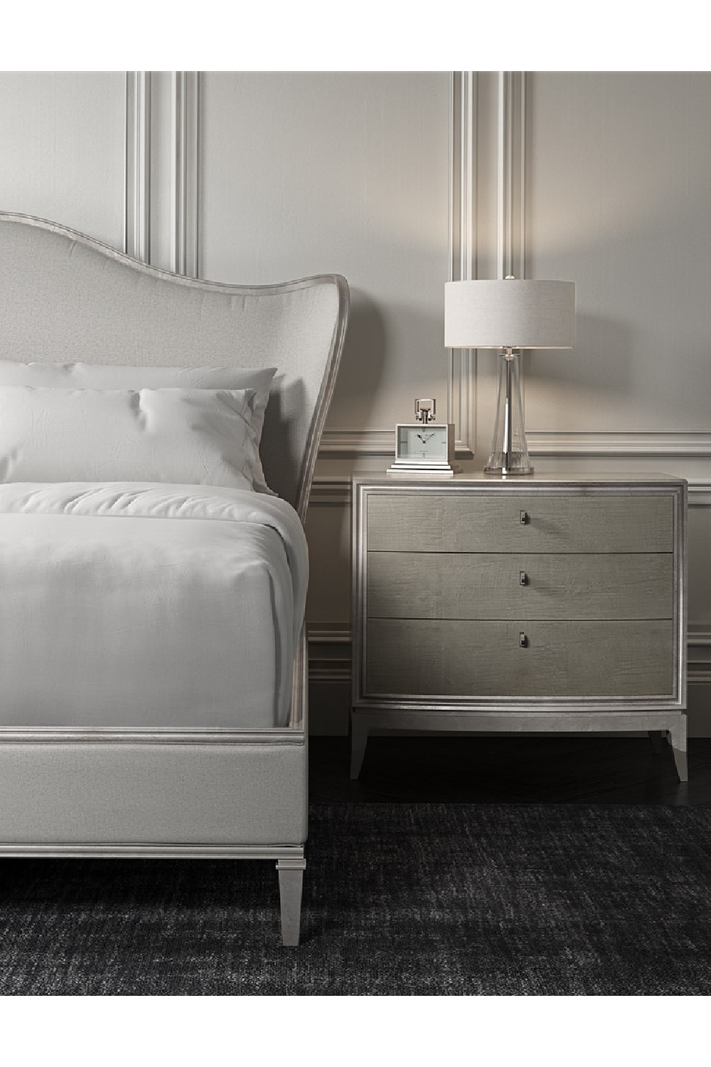 Camelback Upholstered King Bed | Caracole Bedtime Beauty | Caracole.eu.com