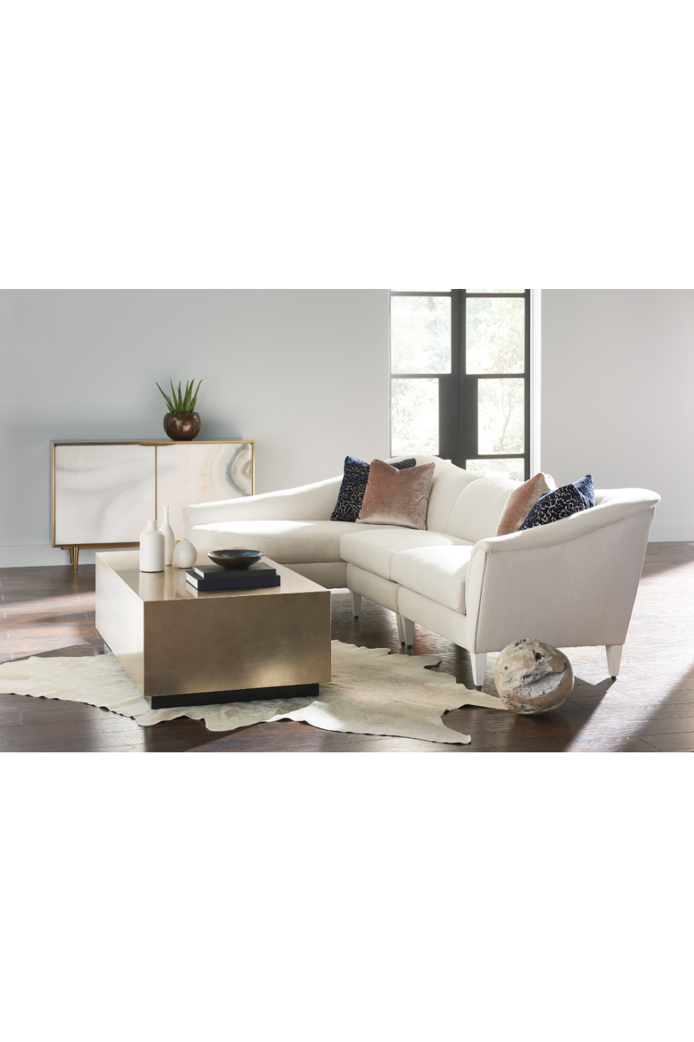 Rectangular Taupe Coffee Table | Caracole Cocktail Couture | Caracole.eu.com