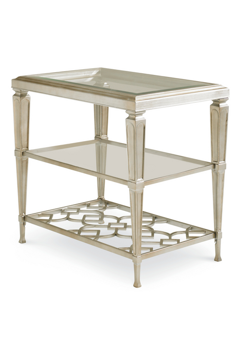 Metallic Side Table With Shelves | Caracole Social Connections  | Caracole.eu.com