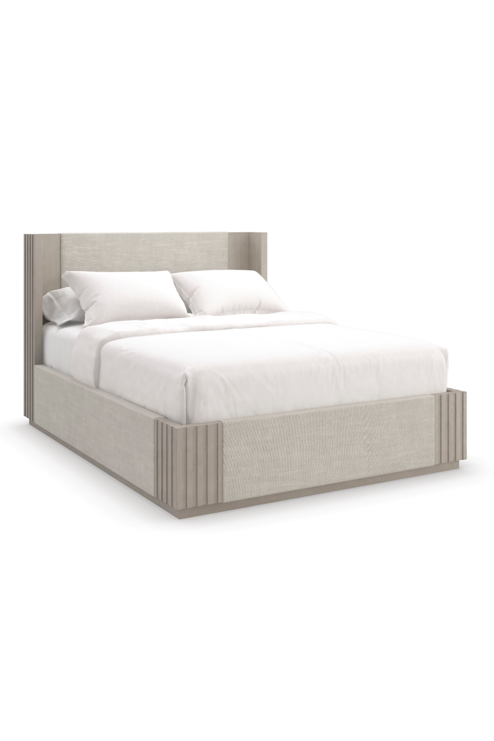 Taupe Linen Bed | Caracole Azure | Caracole.eu.com