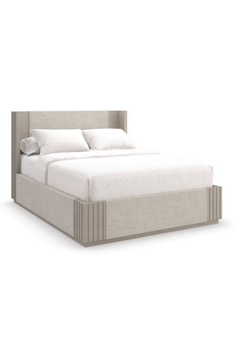 Taupe Linen Bed | Caracole Azure | Caracole.eu.com