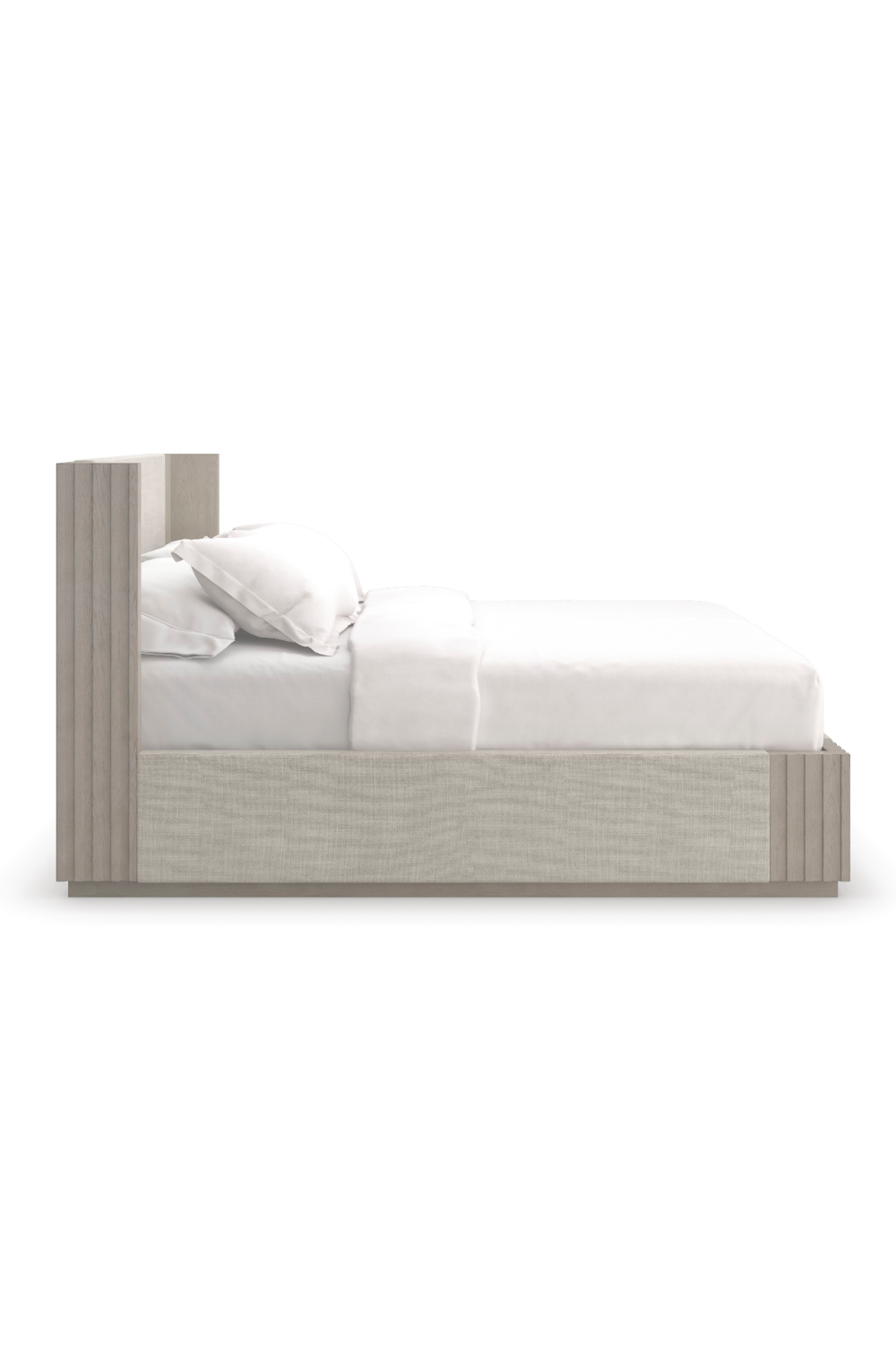 Taupe Linen Bed | Caracole Azure | Caracole.eu.com