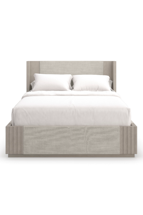 Taupe Linen Bed | Caracole Azure | Caracole.eu.com