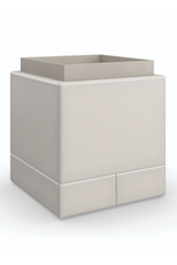 Taupe Leather Side Table | Caracole Bindi | Caracole.eu.com