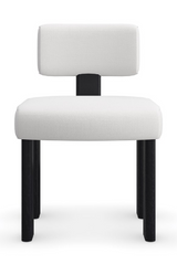 White Linen Modern Dining Chair | Caracole Perry | Caracole.eu.com