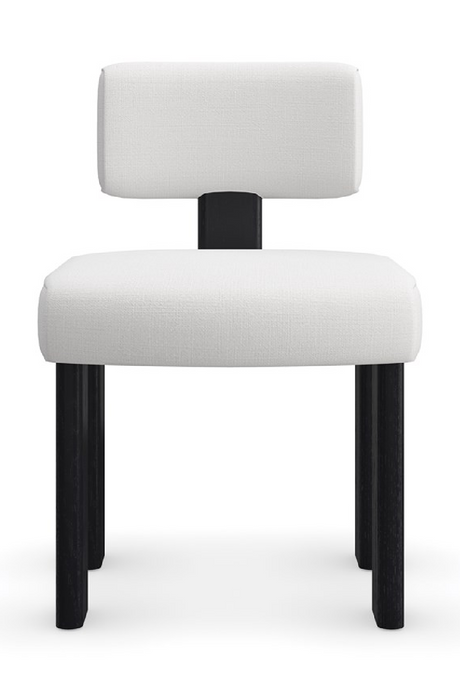 White Linen Modern Dining Chair | Caracole Perry | Caracole.eu.com