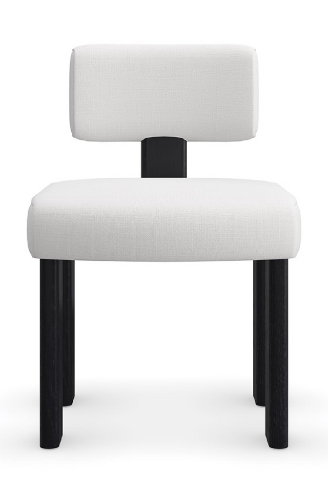 White Linen Modern Dining Chair | Caracole Perry | Caracole.eu.com