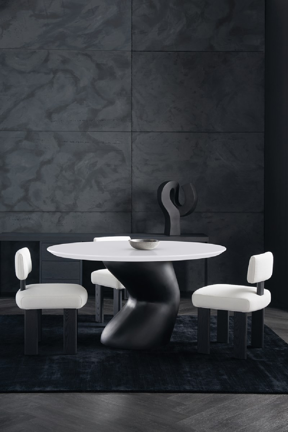 White Linen Modern Dining Chair | Caracole Perry | Caracole.eu.com